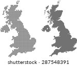 map of united kingdom | Shutterstock .eps vector #287548391