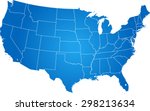 map of usa | Shutterstock .eps vector #298213634