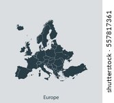 map of europe | Shutterstock .eps vector #557817361