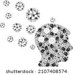 vector brain infection trail... | Shutterstock .eps vector #2107408574