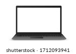 realistic laptop mockup with... | Shutterstock .eps vector #1712093941