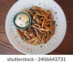 Small photo of Kohlrabi fries with dipping sauce
