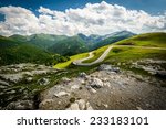 Alpina road at summer-Nockalmstrasse, Nockberge, Carinthia, Austria. 