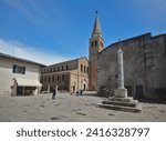 Small photo of Grado, Friuli Venezia Giulia,Italy-15 May 2023: ancient church of Santa Eufemia in the historic center of Grado.