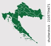 Croatia Map Vector  Abstract...