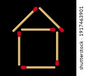 matches in shape of house... | Shutterstock .eps vector #1917463901