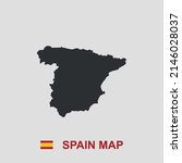 spain simple map black and... | Shutterstock .eps vector #2146028037