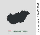 hungary simple map black and... | Shutterstock .eps vector #2146028067