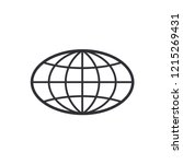 globe icon. world symbol. oval... | Shutterstock .eps vector #1215269431