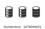 barrel icon. black barrel with... | Shutterstock .eps vector #1676046631