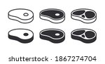 steak icon. butcher logo. meat... | Shutterstock .eps vector #1867274704