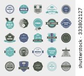 vector set of retro badges ... | Shutterstock .eps vector #333802127