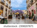 Small photo of MALAGA, SPAIN - MAY 20, 2023: Walking on Madre de Dios street (calle Madre de Dios) in Malaga, Spain on May 20, 2023