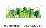 ecology concept with green eco... | Shutterstock .eps vector #1687227754