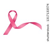 realistic pink ribbon. world... | Shutterstock .eps vector #1317133574