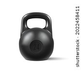 realistic kettlebell isolated... | Shutterstock .eps vector #2022458411