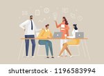 business man and woman... | Shutterstock .eps vector #1196583994