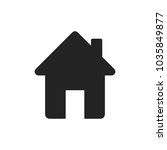 home vector icon. house icon.... | Shutterstock .eps vector #1035849877