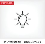 bulb light vector icon.... | Shutterstock .eps vector #1808029111