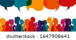 dialogue group of diverse... | Shutterstock .eps vector #1647908641