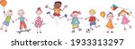 diversity group of happy sweet... | Shutterstock .eps vector #1933313297