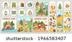 Cute Set Of Summer Camp Cards...