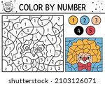 vector circus color by number... | Shutterstock .eps vector #2103126071