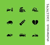 9 damage icons in vector set.... | Shutterstock .eps vector #1161179791