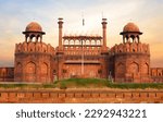 Small photo of The Red Fort, A UNESCO World Heritage Site, stands as a majestic testament to India's rich history and cultural heritage. Located in Delhi.