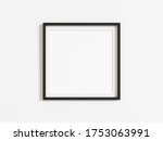 black square frame mockup on... | Shutterstock . vector #1753063991