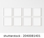eight empty square white... | Shutterstock . vector #2040081401