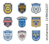 police shield. government agent ... | Shutterstock .eps vector #1198426237