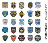 police badges. officer security ... | Shutterstock .eps vector #1438696544