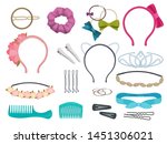 hair accessories. woman hair... | Shutterstock .eps vector #1451306021