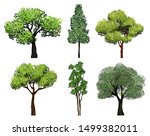 trees collection. green plants... | Shutterstock .eps vector #1499382011