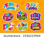kids zone logo. colored emblem... | Shutterstock . vector #1936215964