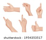 hands gestures. realistic human ... | Shutterstock .eps vector #1954353517