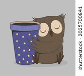 Cute Owl With Coffee Cup....