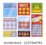 lottery tickets. scratching... | Shutterstock .eps vector #2137366781