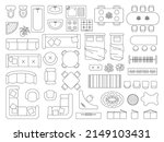 furniture top view. planning... | Shutterstock .eps vector #2149103431