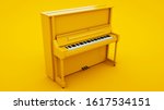 Yellow Classic Upright Piano....