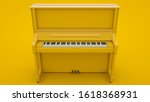 Yellow Classic Upright Piano....