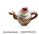 Antique Ceramic Teapot On White ...