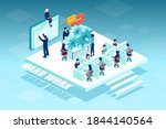 isometric vector of business... | Shutterstock .eps vector #1844140564