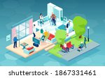 vector of a nursing home with... | Shutterstock .eps vector #1867331461