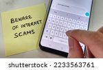 Small photo of Beware of Internet scams. Don't share out One Time Password OTP