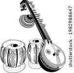 indian music instrument tabla... | Shutterstock .eps vector #1982988647
