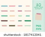 20 japanese washi tapes. vector ... | Shutterstock .eps vector #1817412041