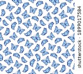 seamless pattern of nice blue... | Shutterstock . vector #1899017584