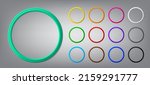 set of round photo frames with... | Shutterstock .eps vector #2159291777